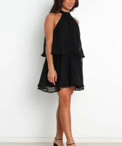 PUP14 Chevron Dress - Black