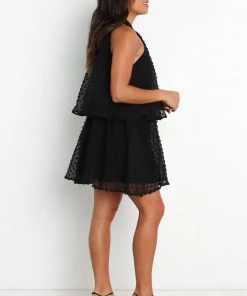 PUP14 Chevron Dress - Black