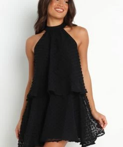 PUP14 Chevron Dress - Black