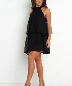 PUP14 Chevron Dress - Black