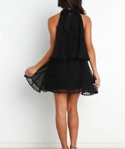 PUP14 Chevron Dress - Black