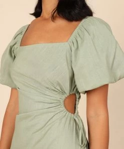 PUP4 Dresses Chloe Cut Out Dress - Sage