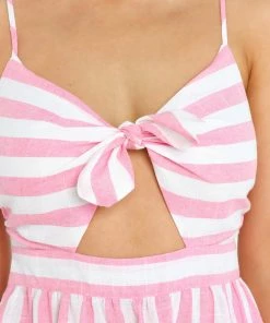 PUP3 Cruise Dress - Pink Stripe Dresses