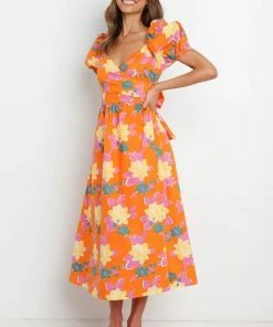 PUP56 Destination Dress - Orange Dresses