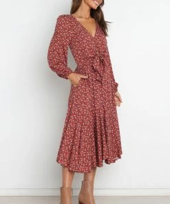 PUP3 Dione Dress - Dark Red