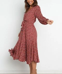 PUP3 Dione Dress - Dark Red