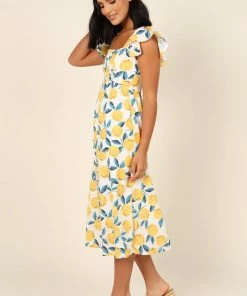 PUP61 Diyana Dress - Lemon Print Dresses