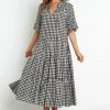 PUP49 Dunshee Dress - Black Gingham Dresses