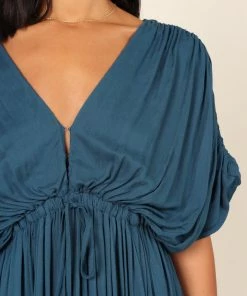 PUP64 Dresses Elsie Batwing Midi Dress - Teal