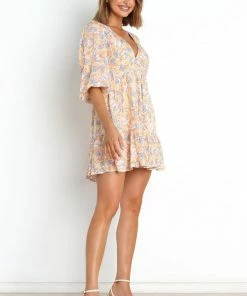 PUP14 Ernie Dress - Yellow Floral Dresses