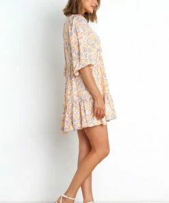 PUP14 Ernie Dress - Yellow Floral Dresses