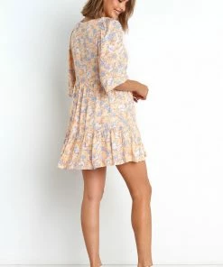 PUP14 Ernie Dress - Yellow Floral Dresses