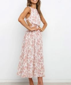 PUP3 Esther Dress - Tan Floral