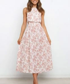 PUP3 Esther Dress - Tan Floral
