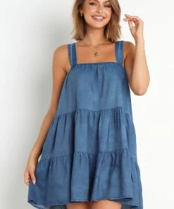 PUP3 Farrah Dress - Blue Chambray Dresses