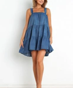 PUP3 Farrah Dress - Blue Chambray Dresses