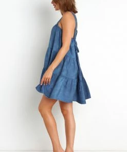 PUP3 Farrah Dress - Blue Chambray Dresses