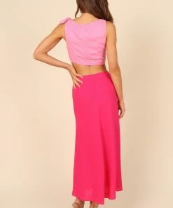 PUP8 Gabby Cut Out Dress - Pink Splice Dresses