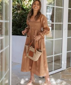 PUP3 Dresses Gabriella Dress - Tan