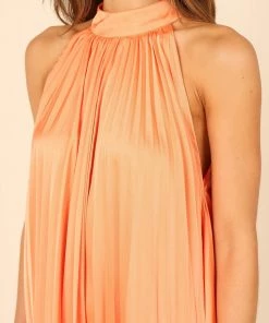 PUP3 Dresses Ginnee Pleated Mini Dress - Orange