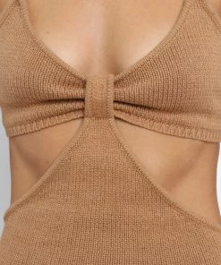 PUP3 Hailey Dress - Tan Dresses