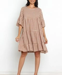 PUP49 Dresses Haynes Dress - Brown Gingham