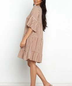 PUP49 Dresses Haynes Dress - Brown Gingham