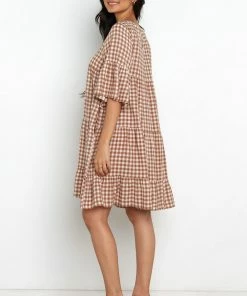 PUP49 Dresses Haynes Dress - Brown Gingham
