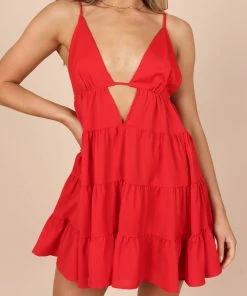 PUP42 Indigo Mini Dress - Red Dresses