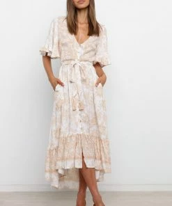 PUP52 Izzy Dress - Beige Dresses