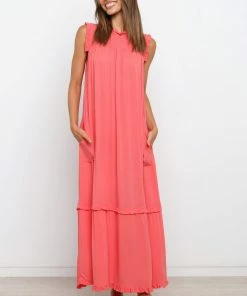 PUP49 Jamon Dress - Coral