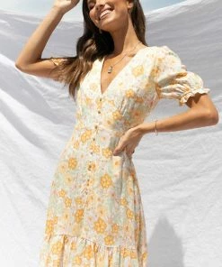 PUP51 Jeffree Dress - Yellow Dresses