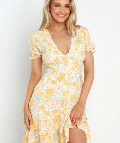 PUP51 Jeffree Dress - Yellow Dresses