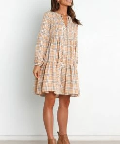 PUP62 Jenara Dress - Beige Check