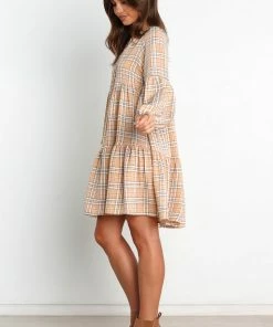 PUP62 Jenara Dress - Beige Check