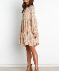 PUP62 Jenara Dress - Beige Check