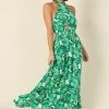 PUP4 Dresses Jennifer Halter Dress - Green