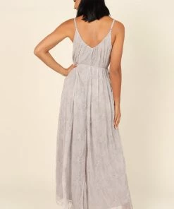 PUP64 Jenny Lace Maxi Dress - Grey
