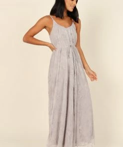 PUP64 Jenny Lace Maxi Dress - Grey