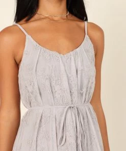 PUP64 Jenny Lace Maxi Dress - Grey