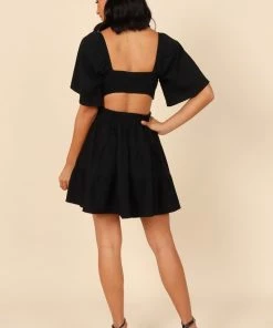 PUP4 Jordyn Cut Out Mini Dress - Black Dresses