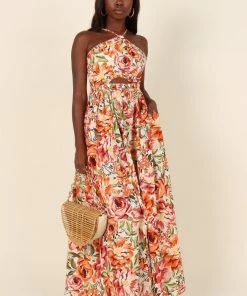 PUP27 Dresses Madeira Dress - Orange Floral