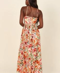 PUP27 Dresses Madeira Dress - Orange Floral