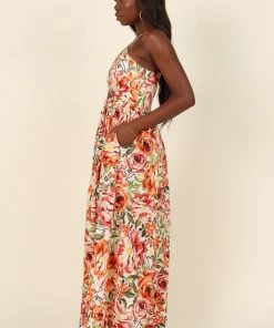 PUP27 Dresses Madeira Dress - Orange Floral
