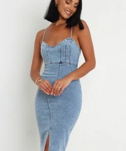 PUP4 Mallory Dress - Light Blue Wash Dresses