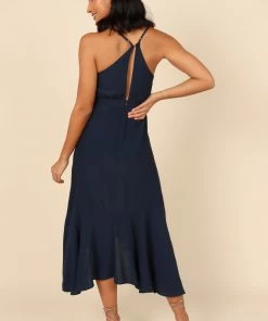 PUP4 Dresses Mariana High Low Dress - Navy
