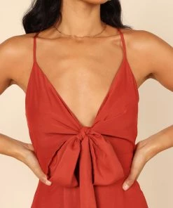 PUP4 Dresses Mariana High Low Dress - Rust