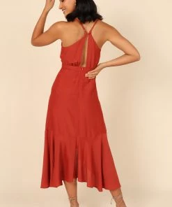 PUP4 Dresses Mariana High Low Dress - Rust