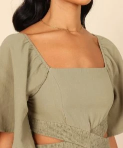 PUP4 Dresses Mary Tiered Maxi Dress - Olive