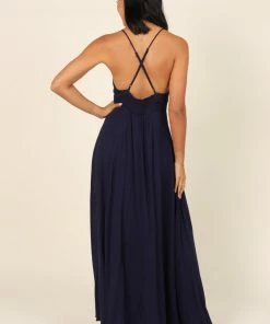 PUP64 Mateja Maxi Dress - Navy